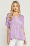 Double V Tiered Top, Lavender