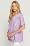 Double V Tiered Top, Lavender