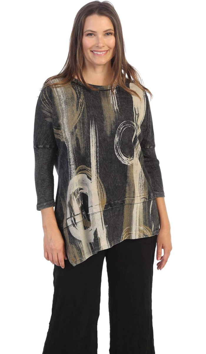 Canali Mineral Washed Dolman Sleeve Cotton Top