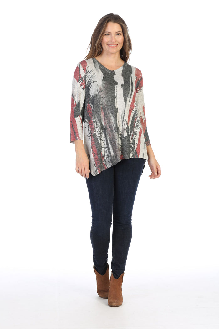 Jess & Jane Juliet Knit Jersey Asymmetric Top