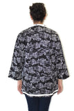 Contrast Trim Top, Black