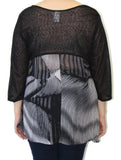 Chiffon Slub Top, Black