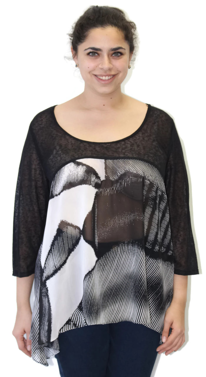 Caribe Chiffon Slub Top