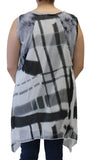 Abstract Sleeveless Patchwork Top
