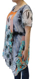 Orange Floral Patchwork Long Tunic