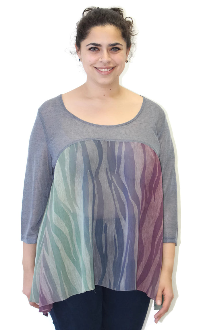 Caribe Chiffon Slub Top