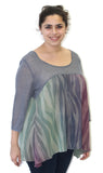 Chiffon Slub Top, Grey