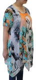 Orange Floral Patchwork Long Tunic