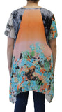 Orange Floral Patchwork Long Tunic