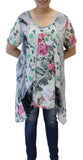 LV Collection Rose Garden Floral Patchwork Long Tunic