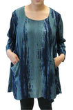 Modesce Hand Painted Swing Top, Blue Multi