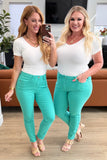 Bridgette High Rise Garment Dyed Slim Jeans, Aquamarine