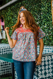 Layerz Floral embroidered floral top