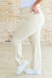 Selena High Rise Distressed 90's Straight Jeans, Bone