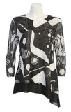 Jess & Jane Geonelle Lace Asymmetric Tunic with Mesh Hem