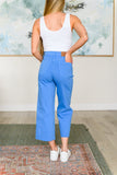Lisa High Rise Control Top Wide Leg Crop Jeans, Sky Blue