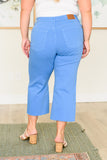 Lisa High Rise Control Top Wide Leg Crop Jeans, Sky Blue