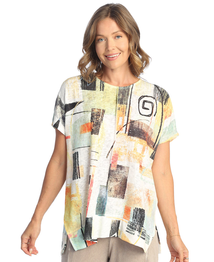 Jess & Jane Malaga Front Seam Light Knit Top