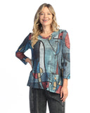 Jess & Jane Asymmetric Hem Light Knit Top