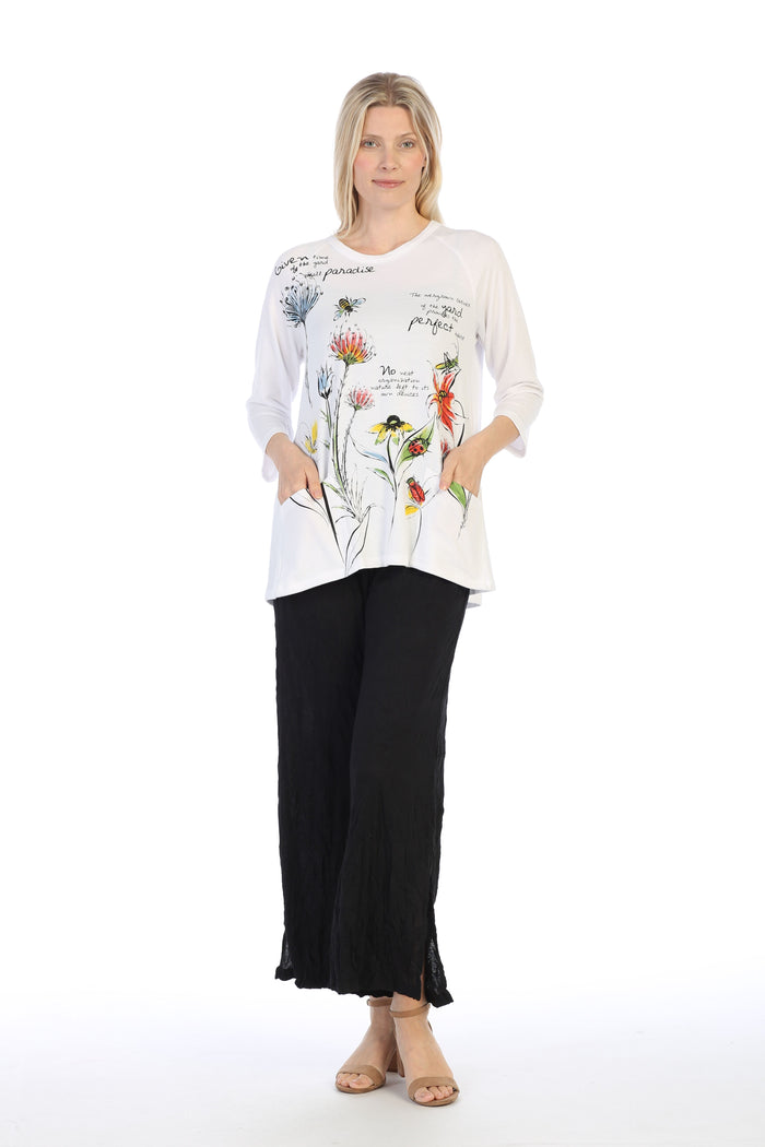 Jess & Jane Garden Song Patch Pocket High Low Top
