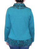 Lucy Reversible Layered Top, Teal