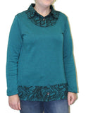 Lucy Reversible Layered Top, Teal