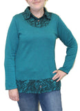 Lucy Reversible Layered Top, Teal