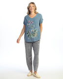 Reina Mineral Washed Double Gauze Top