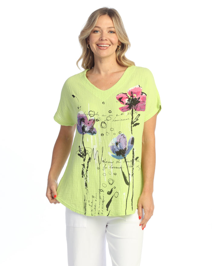jess  jane double cotton gauze dolman sleeve top
