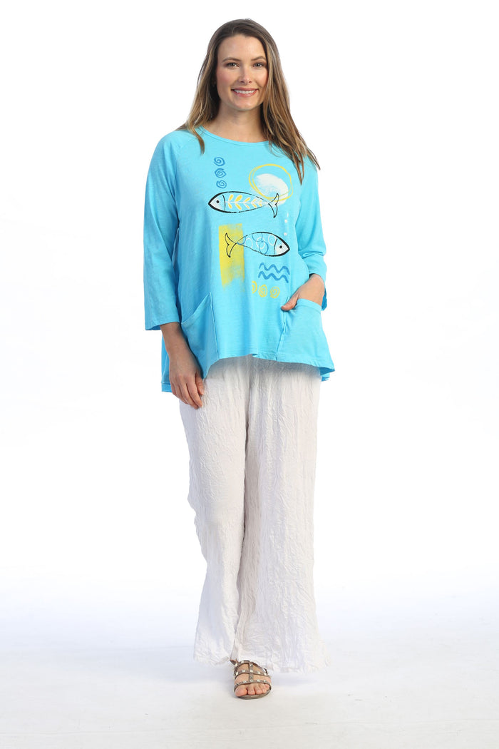 JESS AND JANE MINERAL WASHED POCKET TOP