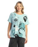 Jess & Jane Mineral Washed Cotton Rib Contrast & Pocket Top
