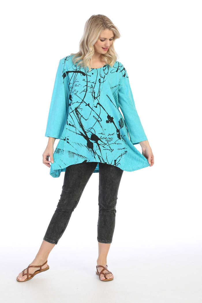 Jess & Jane Wave Knit Mineral Washed Tunic