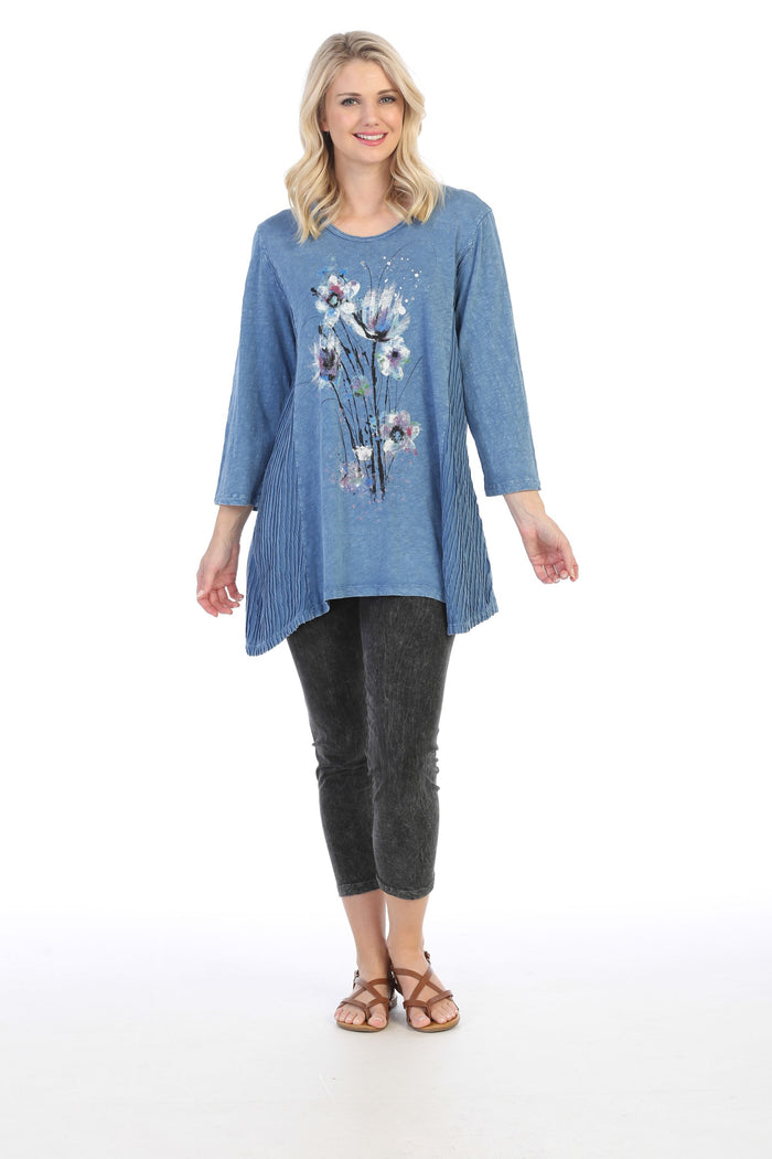 Jess & Jane Wave Knit Mineral Washed Tunic