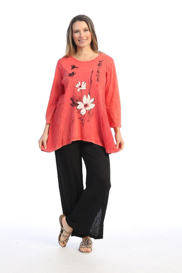 Jess & Jane Wave Knit Mineral Washed Tunic