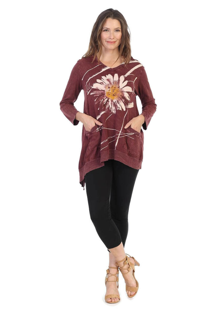 jess jane mineral washed pocket tunic top