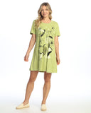 Electric Mineral Washed Cotton Dress, Cactus