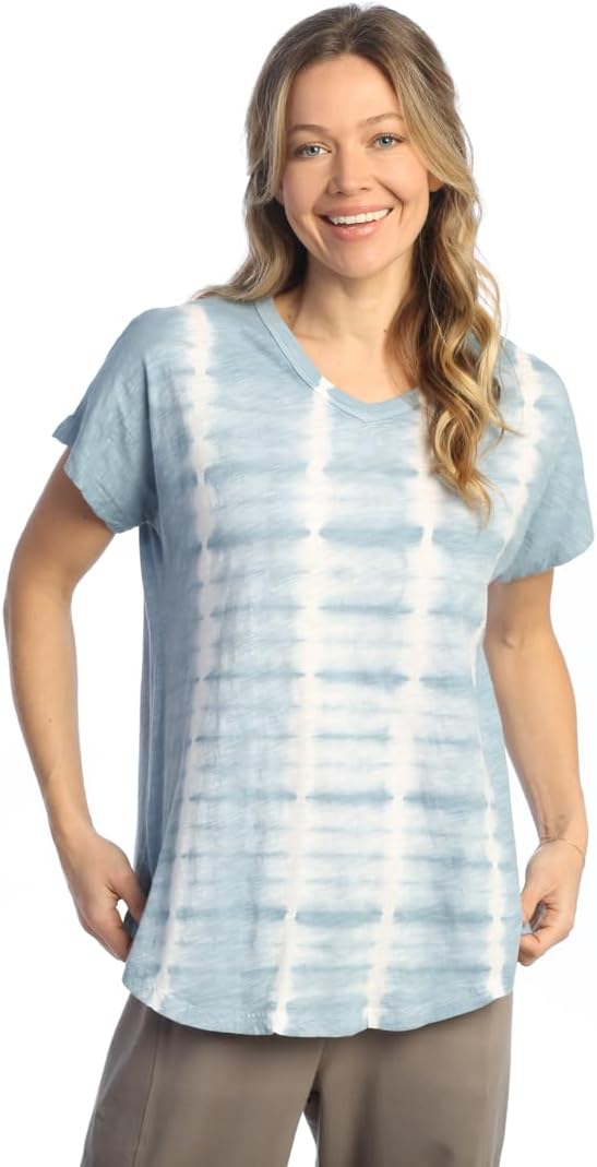 Jess & Jane Mineral Washed Cotton Short Sleeve Top
