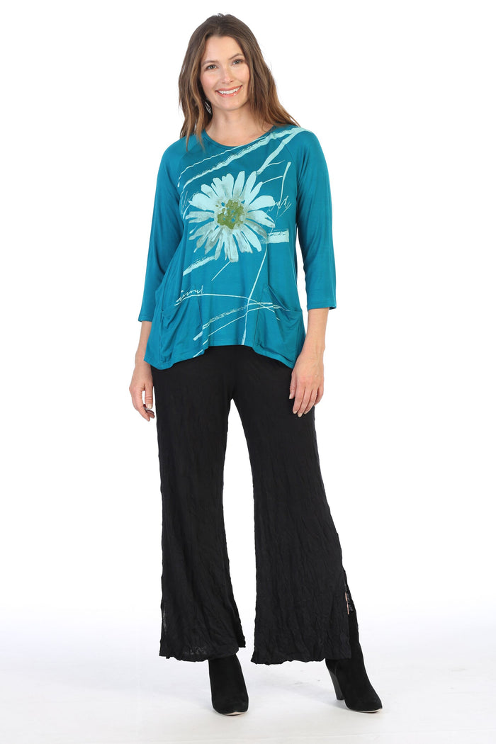 Jess & Jane Chit Chat Patch Pocket Modal Top