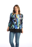 Jess & Jane Sublimination Contrast Hem Top