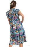 Floral Ric Rac Midi Dress, Jade