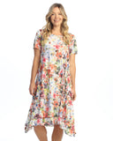 Jess & Jane Short Sleeve Crushed Pocket Dress