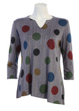 Jess & Jane Dancing Dots Slinky Knit Tunic Top