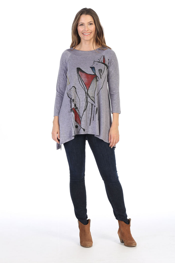 Jess & Jane Muse Slinky Knit Tunic Top