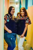Layerz Butterfly Sleeve Embroidered top