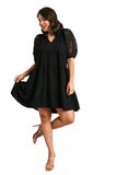 Floral Applique Tiered Dress