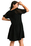Floral Applique Tiered Dress