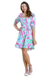 umgee usa Ruffled & smocked floral dress