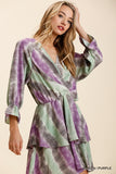 Tie Dye Ruffled Layered Dress