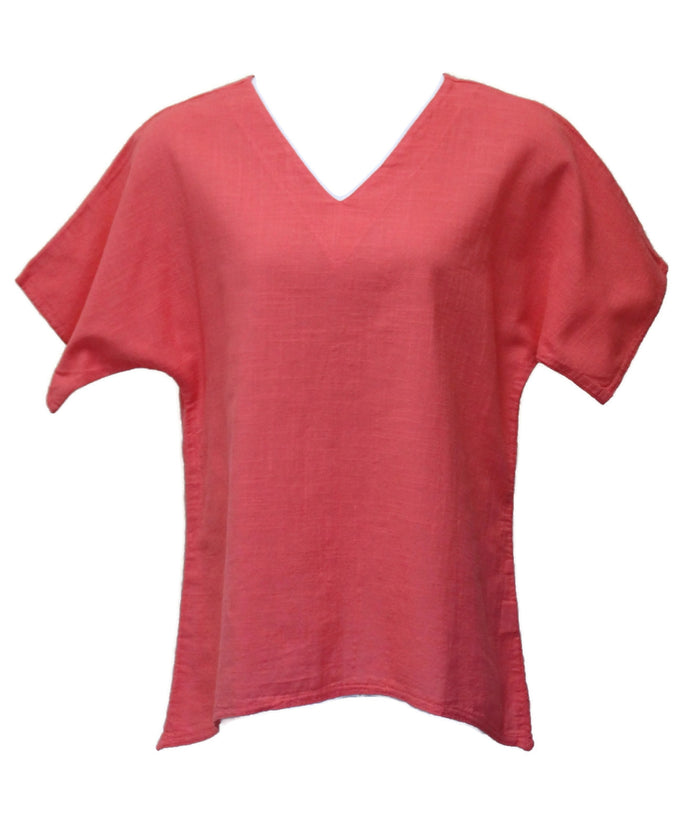 Ezze Wear California Cotton Brisa Top, Coral