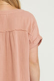 Frayed Cotton Gauze Pocket Dress